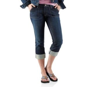 Carhartt WB071 - Women's Curvy Tomboy Cropped Jean, Blue, Size 14, NWT